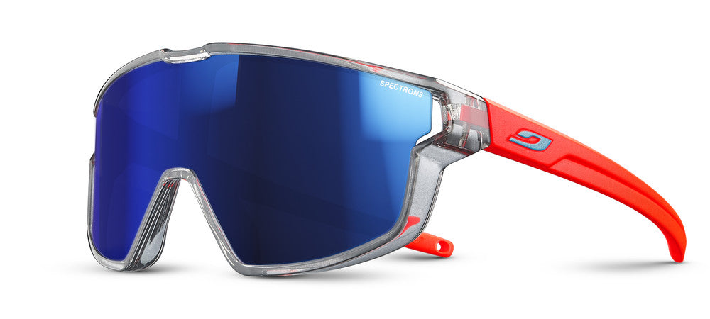Julbo Fury Mini Kinder-Sportbrille – Grau / Neonorange Matt – Spectron 3 – Frontansicht