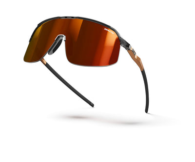Julbo Density Sportbrille – Schwarz / Kupfer – REACTIV 0-3 High Contrast – Seitenansicht