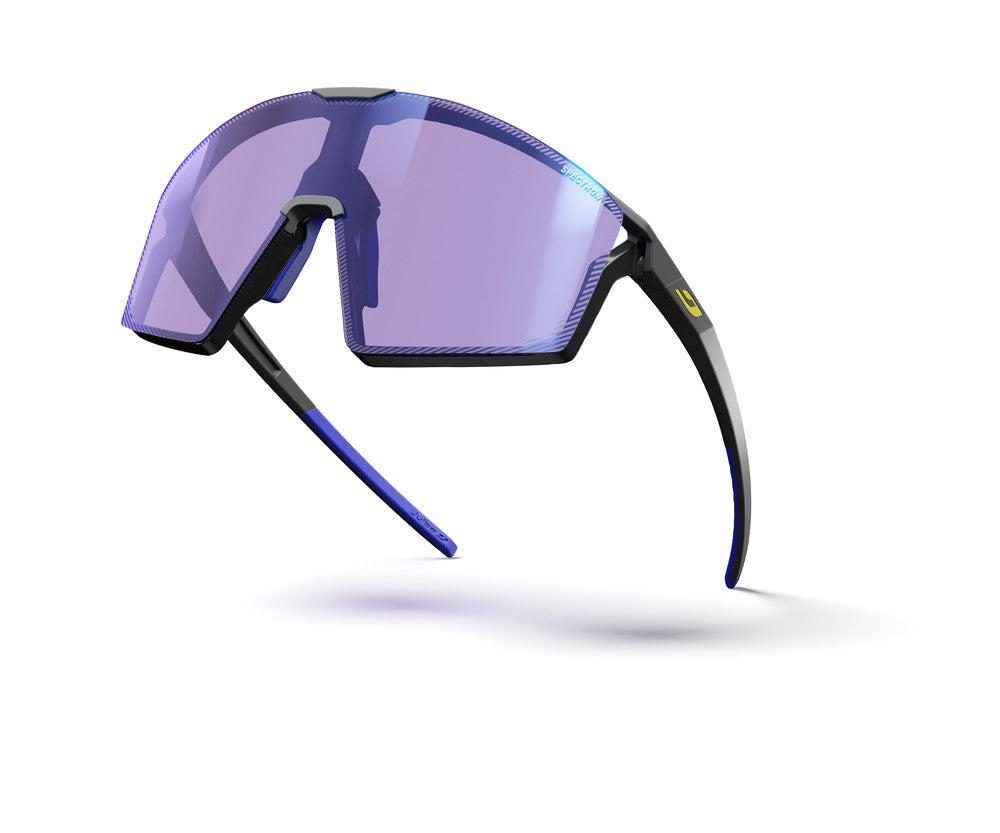 Julbo Edge Sportbrille – Schwarz Matt / Blau – Spectron HD 1 – Detailansicht