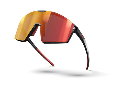 Julbo Edge Sportbrille – Schwarz / Rot – Spectron 3 – Seitenansicht