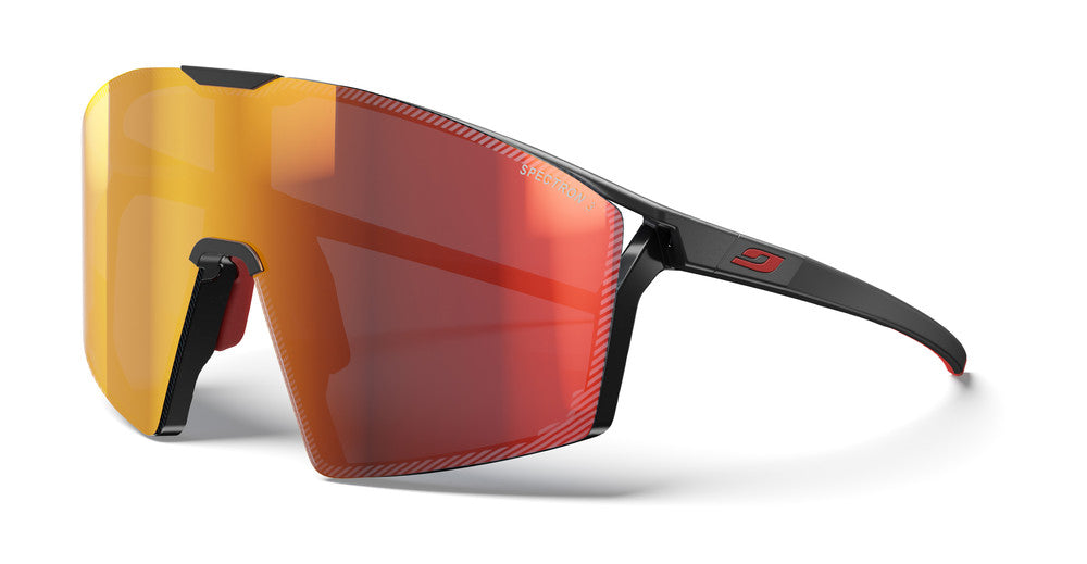 Julbo Edge Sportbrille – Schwarz / Rot – Spectron 3 – Frontansicht
