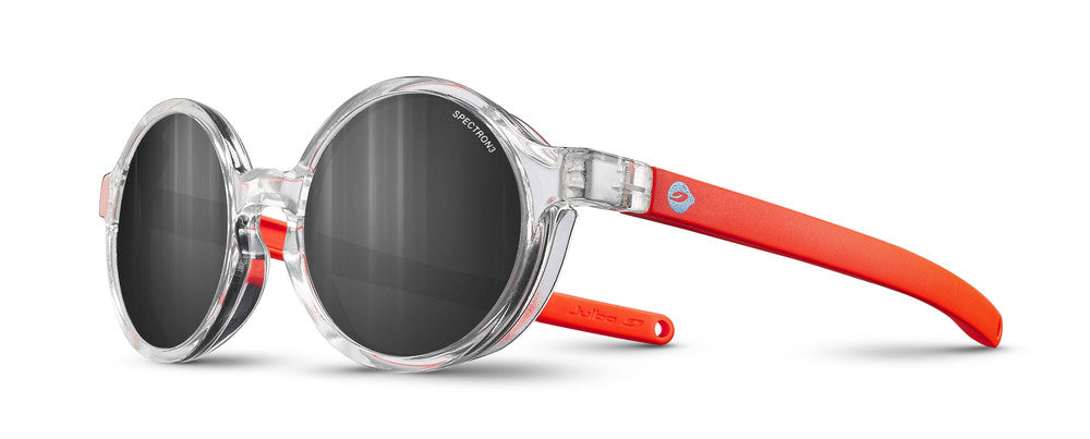 Julbo Walk Kindersonnenbrille – Kristall / Neonorange Matt – Spectron 3 – Frontansicht