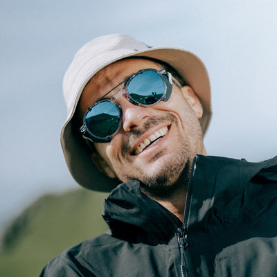 Julbo Legacy Sonnenbrille – Kristall / Blau – Spectron 3 – Seitenansicht