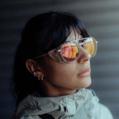 Julbo Legacy Sonnenbrille – Gold Rosa / Beige – REACTIV 1-3 Glare Control – Seitenansicht