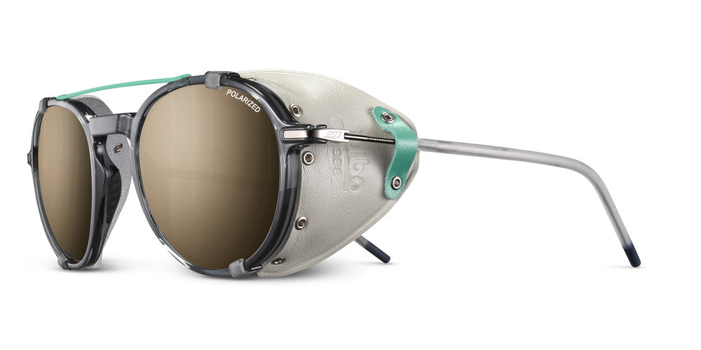 Julbo Legacy Sonnenbrille – Schwarz Durchscheinend / Mint / Beige – Spectron 3 Polarized – Frontansicht