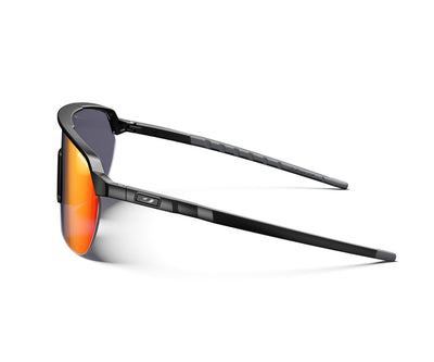 Julbo Frequency Sportbrille – Schwarz / Grau – REACTIV 1-3 Light Amplifier – Seitenansicht