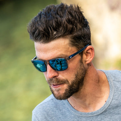 Julbo The Streets Sportbrille – Grau / Blau – Spectron HD 3 Polarized – Detailansicht