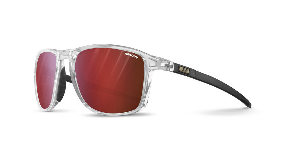 Julbo Compass Sportbrille – Kristall / Schwarz – REACTIV 0-3 High Contrast – Frontansicht