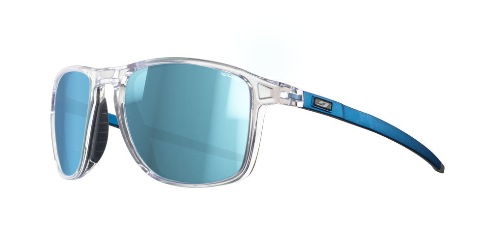 Julbo Compass Sportbrille – Kristall / Metallblau – Spectron HD 3 Polarized – Frontansicht