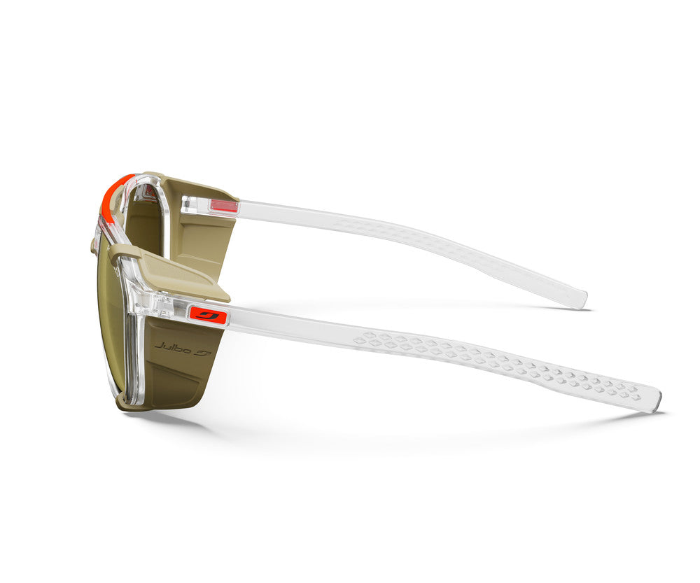 Julbo Slack Cover Sportbrille – Kristall / Camel – Spectron 3 Polarized – Detailansicht