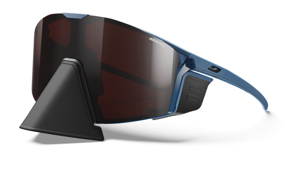 Julbo Edge Cover Sportbrille – Blau / Blau – REACTIV 0-4 High Contrast – Seitenansicht