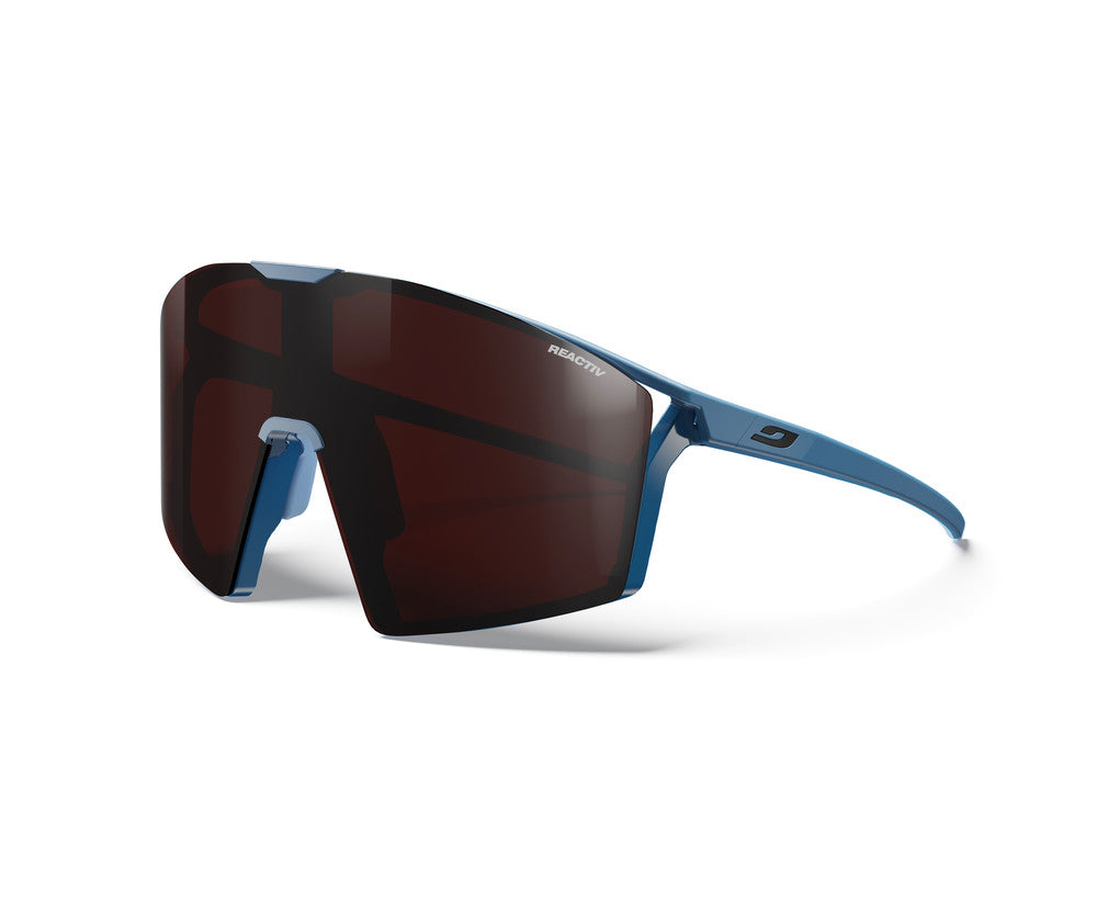 Julbo Edge Cover Sportbrille – Blau / Blau – REACTIV 0-4 High Contrast – Detailansicht