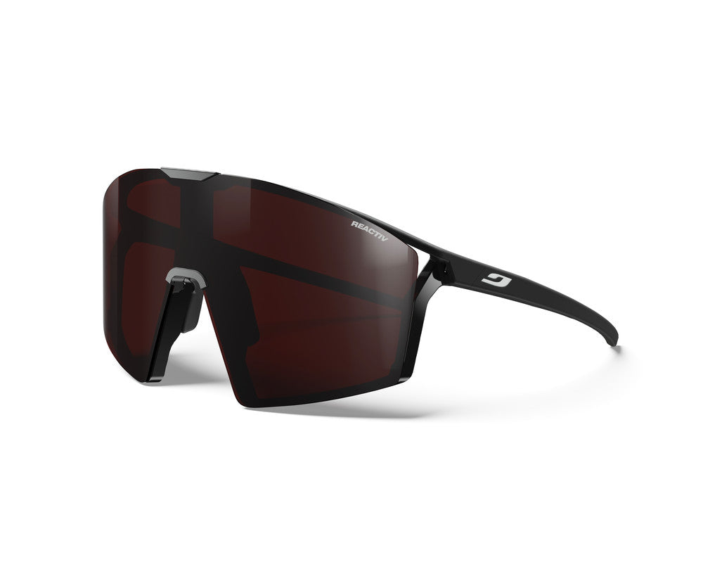 Julbo Edge Cover Sportbrille – Schwarz – REACTIV 0-4 High Contrast – Detailansicht
