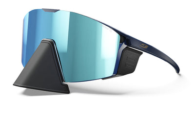 Julbo Edge Cover Sportbrille – Blau / Grau – Spectron HD 4 Polarized – Seitenansicht