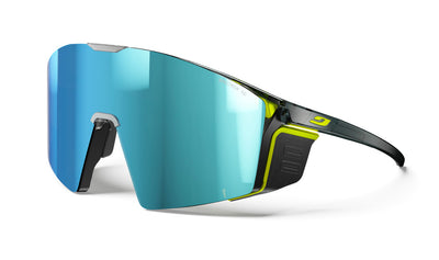 Julbo Edge Cover Sportbrille – Schwarz / Neon Gelb – Spectron HD 4 Polarized – Frontansicht