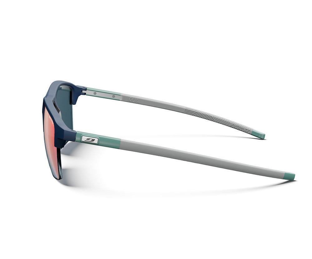 Julbo Crossline Sportbrille – Blau / Grün Glänzend – Spectron 3 – Seitenansicht