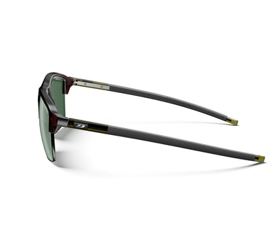 Julbo Crossline Sportbrille – Braun / Grün Army Durchscheinend Glänzend – Spectron 3 Polarized – Detailansicht