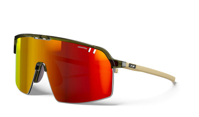 Julbo Intensity Sportbrille – Grün Army / Beige Matt – REACTIV 1-3 Light Amplifier – Frontansicht