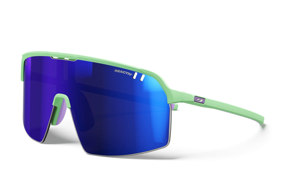 Julbo Intensity Sportbrille – Blassgrün / Violett – REACTIV 1-3 High Contrast – Frontansicht