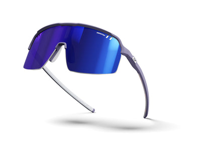 Julbo Intensity Sportbrille – Violett / Weiß – REACTIV 1-3 High Contrast – Detailansicht