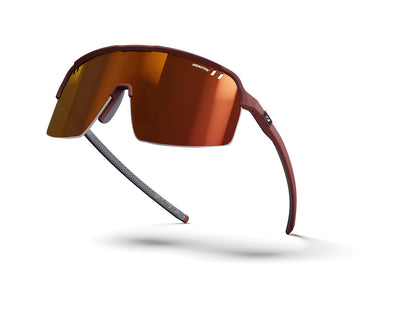 Julbo Intensity Sportbrille – Rotbraun / Grau – REACTIV 0-3 High Contrast – Seitenansicht