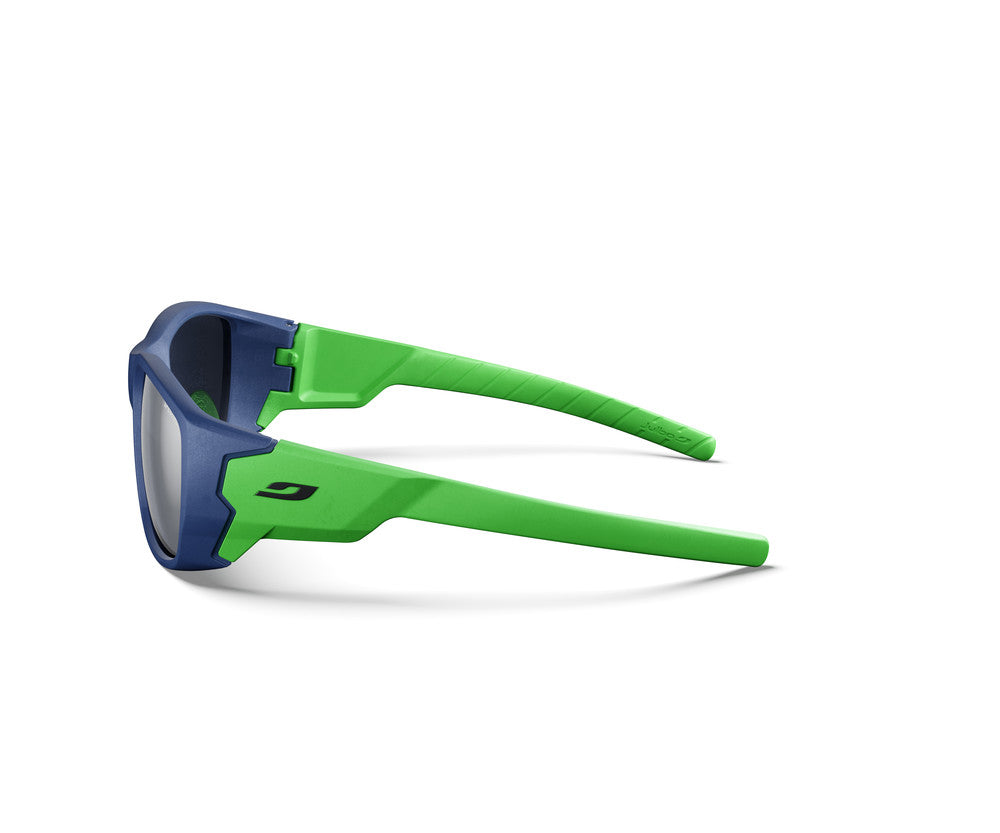 Julbo Stronger Kindersonnenbrille – Dunkelblau / Grün – Spectron 3 – Detailansicht