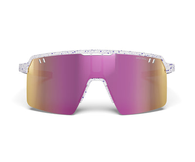 Julbo Intensity Junior Kinder-Sportbrille – Weiß / Violett Gesprenkelt – Spectron 3 – Detailansicht
