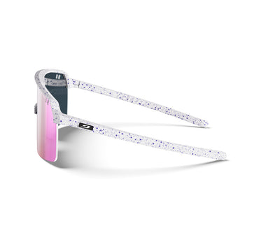 Julbo Intensity Junior Kinder-Sportbrille – Weiß / Violett Gesprenkelt – Spectron 3 – Seitenansicht