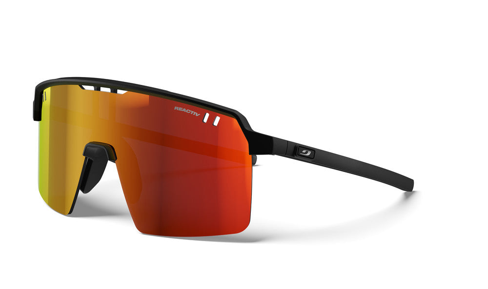Julbo Intensity Junior Kinder-Sportbrille – Schwarz – REACTIV 1-3 Light Amplifier – Frontansicht