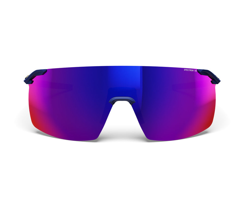 Julbo Faster S Sportbrille – Dunkelblau / Gold – Spectron HD 3 – Seitenansicht