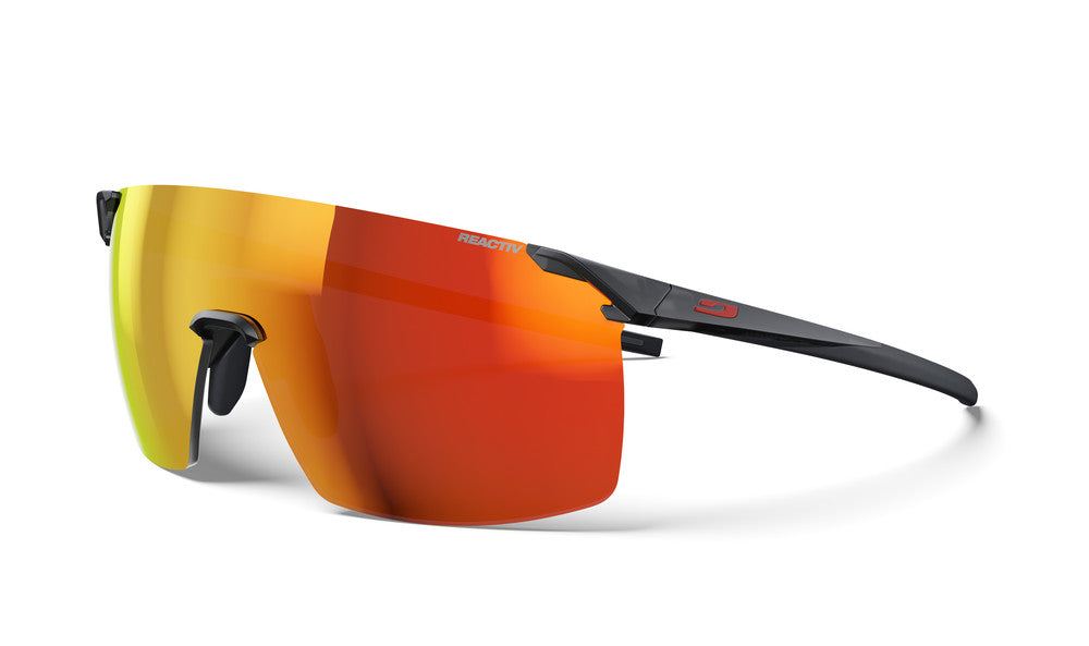 Julbo Faster S Sportbrille – Schwarz – REACTIV 1-3 Light Amplifier – Frontansicht