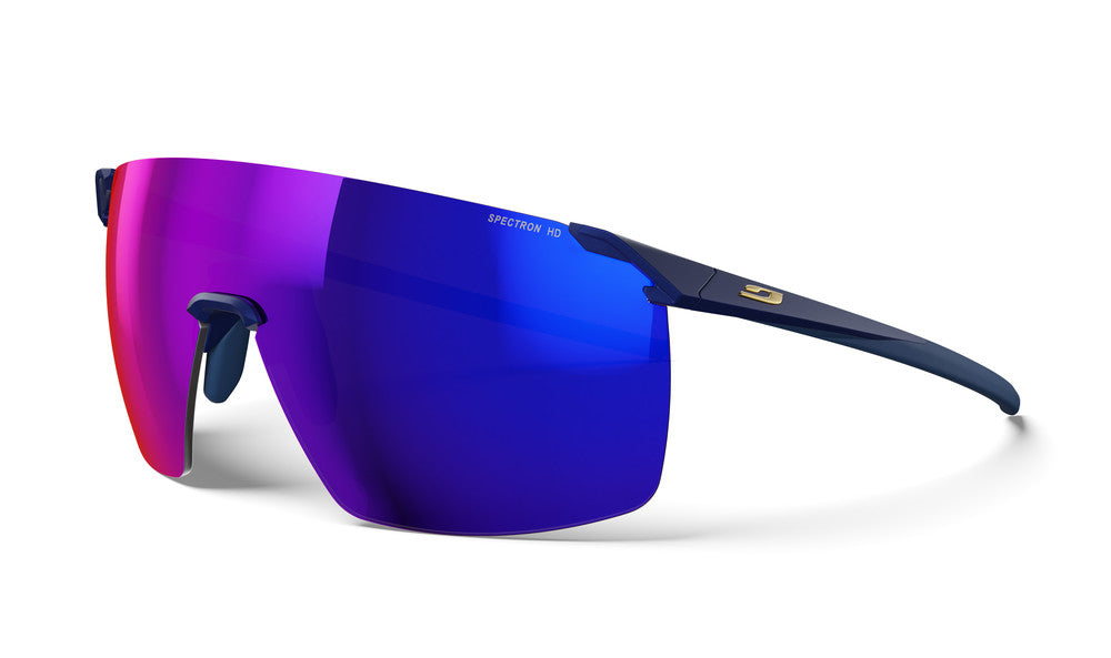 Julbo Faster L Sportbrille – Dunkelblau / Gold – Spectron HD 3 – Frontansicht