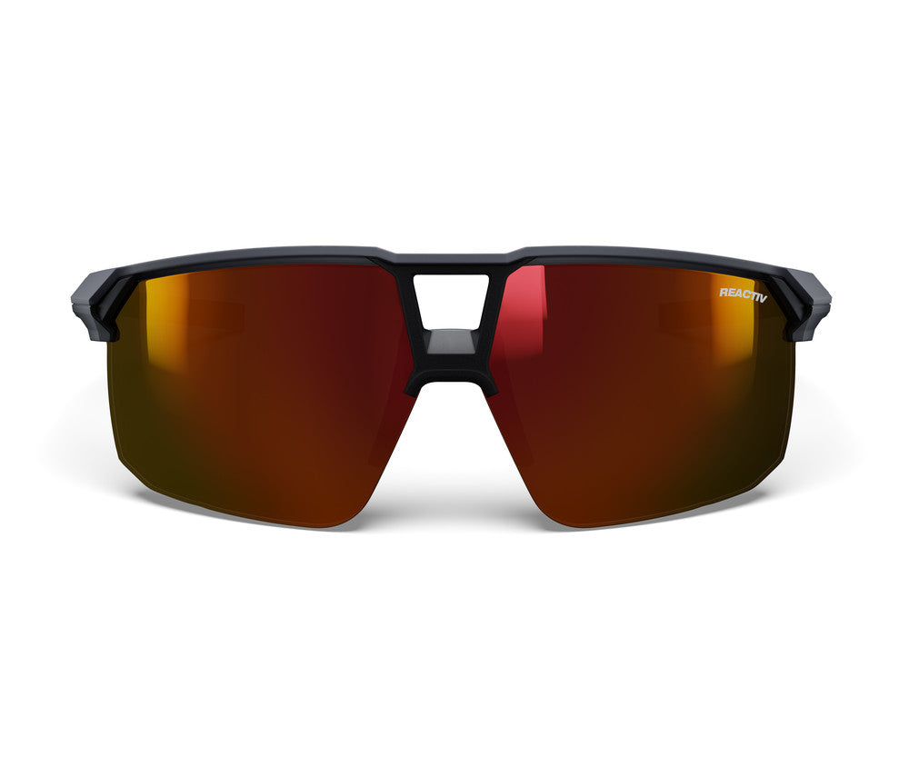 Julbo Liry Sportbrille – Grau / Dunkelbraun Glänzend – REACTIV 0-3 High Contrast – Detailansicht