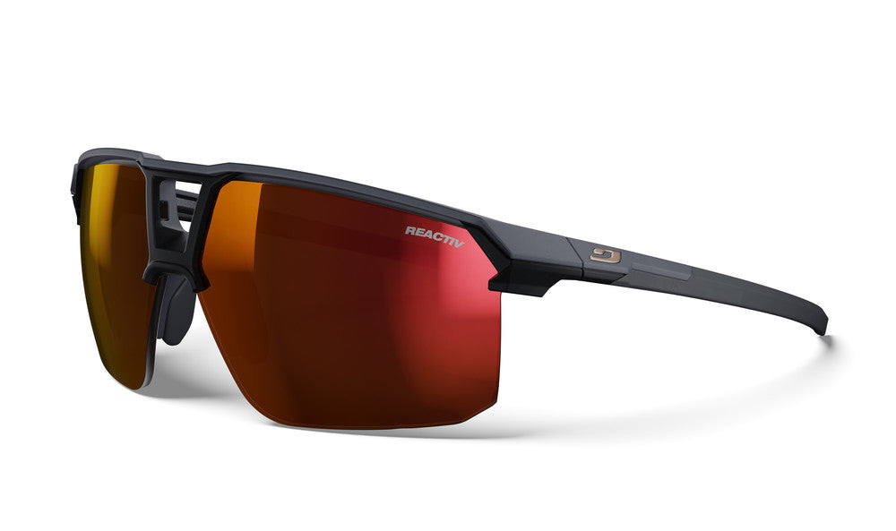 Julbo Liry Sportbrille – Grau / Dunkelbraun Glänzend – REACTIV 0-3 High Contrast – Frontansicht
