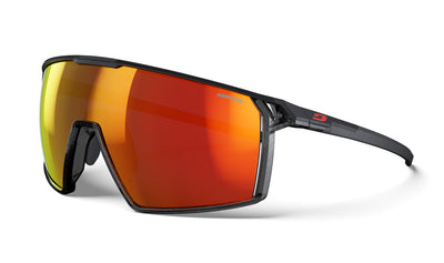 Julbo Rush 2 Sportbrille – Schwarz / Rot – REACTIV 1-3 Light Amplifier – Frontansicht