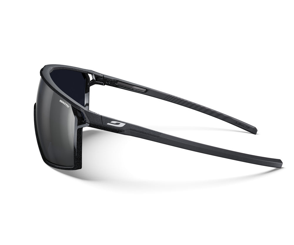 Julbo Rush 2 Sportbrille – Schwarz / Weiß – REACTIV 0-3 – Seitenansicht