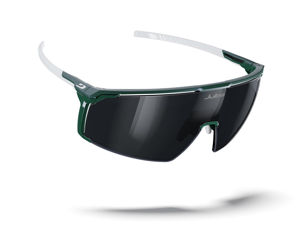 Julbo Panora Sportbrille – Dunkelblau-Grün / Grau – Spectron 3 – Seitenansicht