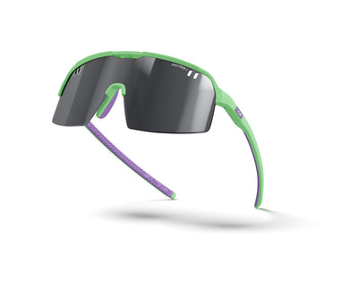 Julbo Intensity Neo Kinder-Sportbrille – Blassgrün / Violett – Spectron 3 – Seitenansicht