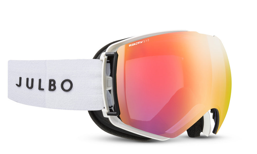 Julbo Lightyear Skibrille – Weiß / Schwarz – REACTIV 1-3 High Contrast – Frontansicht