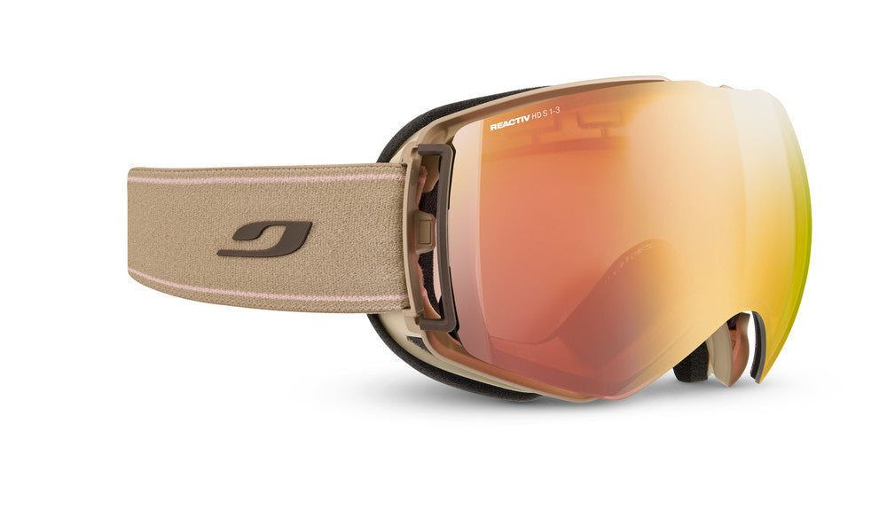 Julbo Lightyear Skibrille – Beige / Schwarz – REACTIV HD 1-3 – Frontansicht