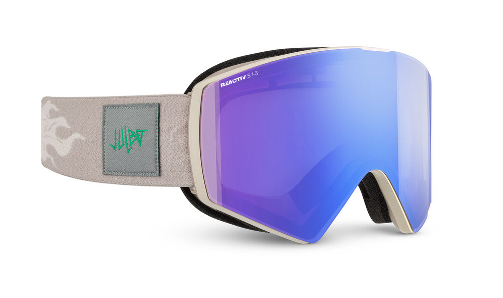 Julbo Razor Edge Skibrille – Beige / Schwarz – REACTIV 1-3 High Contrast – Frontansicht