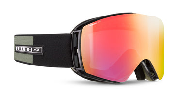 Julbo Launcher Skibrille – Schwarz / Grün – REACTIV 1-3 High Contrast – Frontansicht