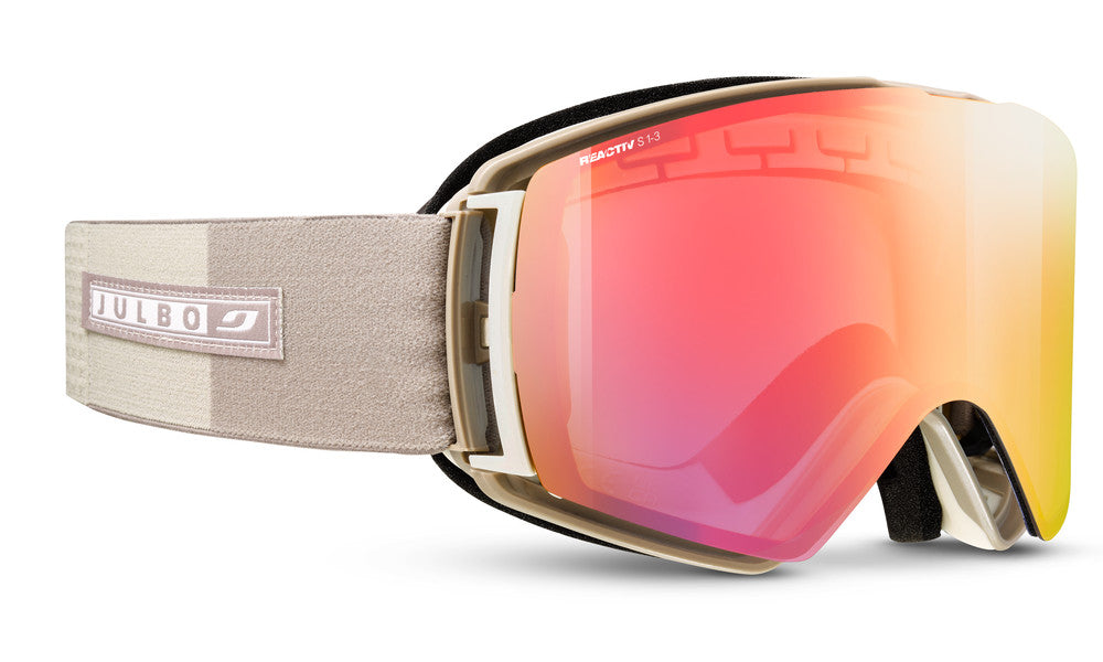 Julbo Launcher Skibrille – Beige / Braun – REACTIV 1-3 High Contrast – Frontansicht