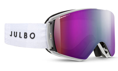 Julbo Launcher Skibrille – Weiß / Schwarz – REACTIV 0-4 High Contrast – Frontansicht