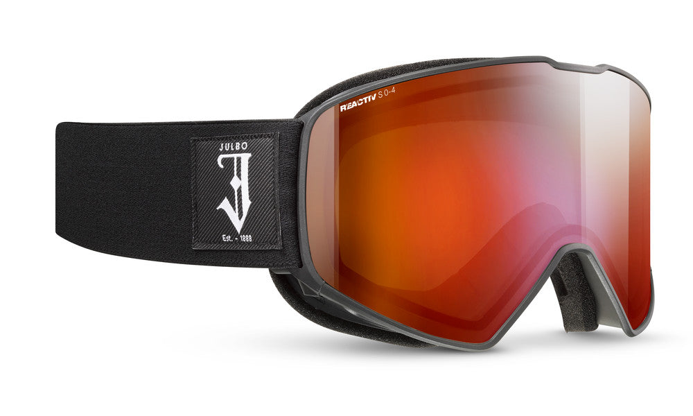 Julbo Cyrius-X Skibrille – Schwarz – REACTIV 0-4 High Contrast (Flash Rot) – Frontansicht