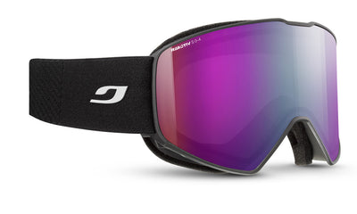 Julbo Cyrius-X Skibrille – Schwarz – REACTIV 0-4 High Contrast (Flash Grün) – Frontansicht