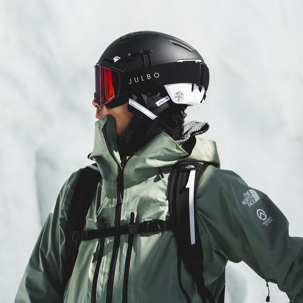 Julbo Cyrius-X Skibrille – Schwarz – REACTIV 0-4 High Contrast (Flash Grün) – Detailansicht