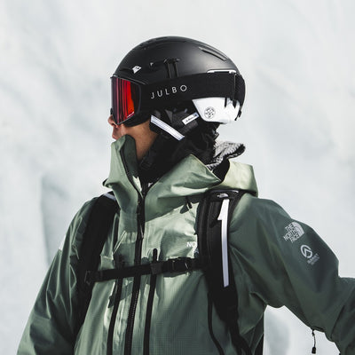 Julbo Cyrius-X Skibrille – Schwarz – REACTIV 0-4 High Contrast (Flash Grün) – Detailansicht