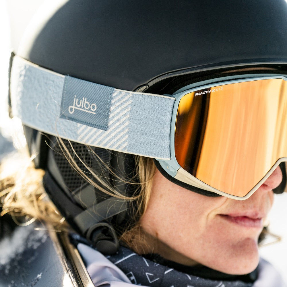 Julbo Cyrius-X Skibrille – Hellblau / Beige – REACTIV HD 1-3 – Detailansicht