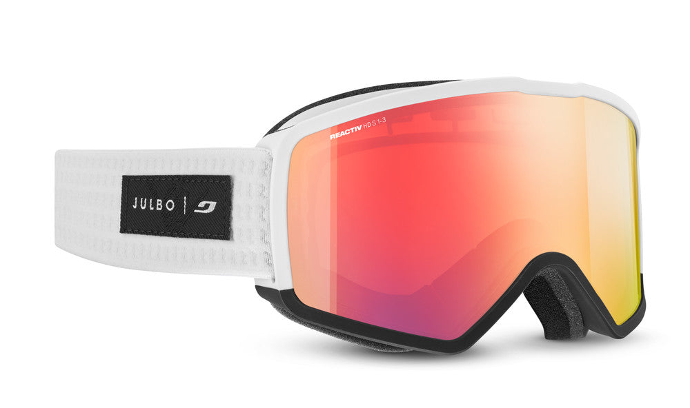 Julbo Banger Skibrille – Weiß / Schwarz – REACTIV HD 1-3 – Frontansicht